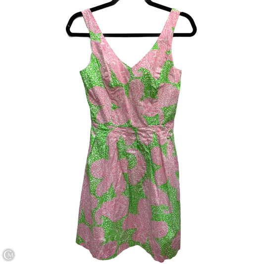 Dress Designer By Lilly Pulitzer In Green & Pink, Size: 2