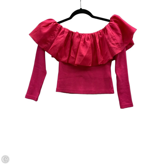 Top Long Sleeve By Anthropologie In Pink, Size: Xs
