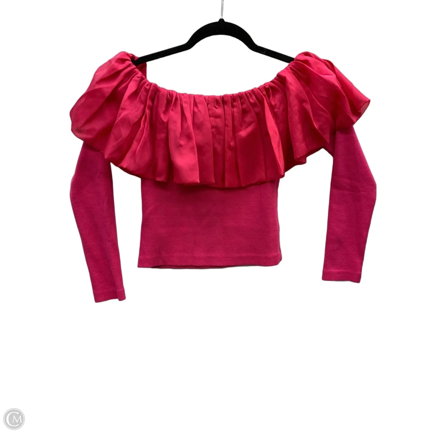 Top Long Sleeve By Anthropologie In Pink, Size: Xs