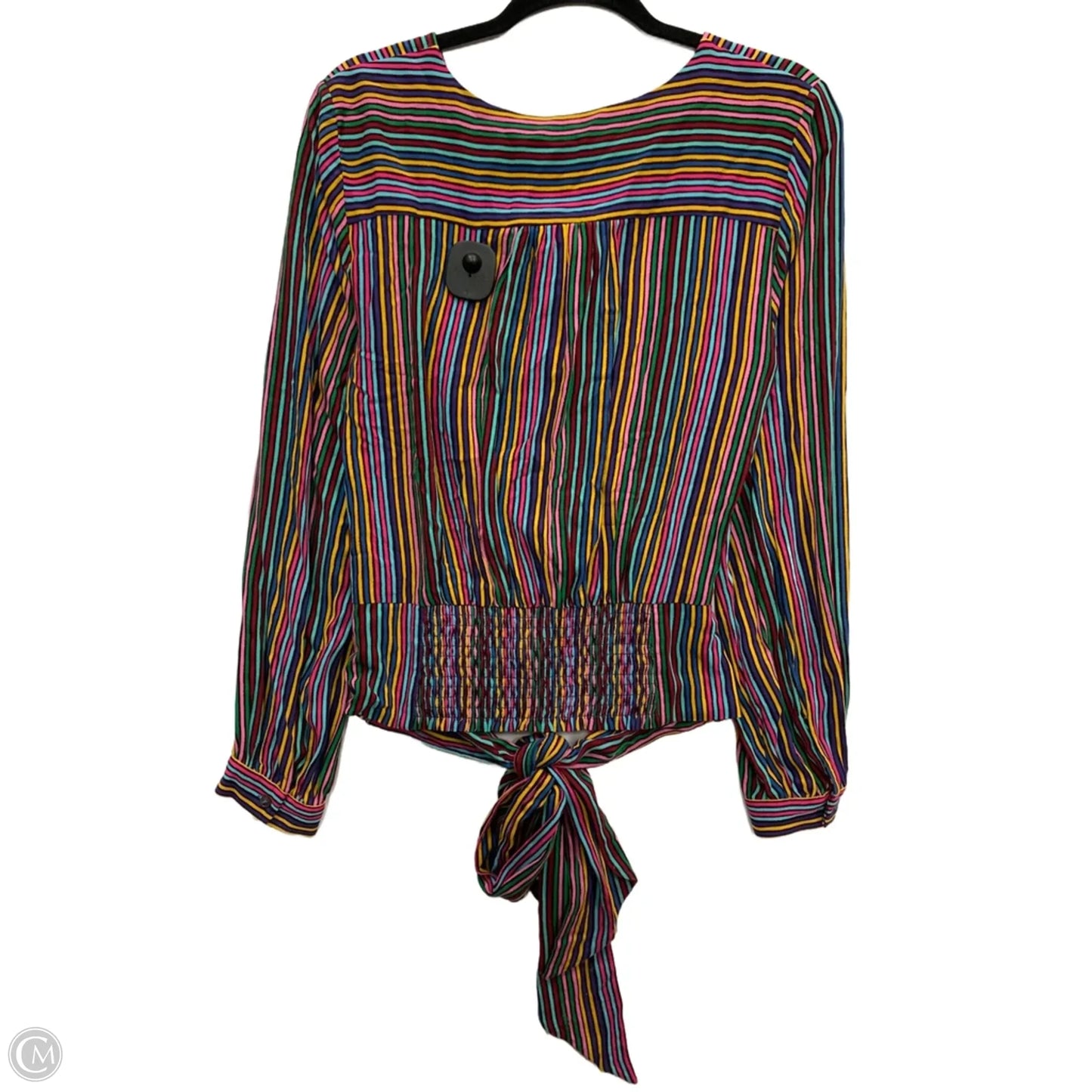 Top Long Sleeve By Maeve In Striped Pattern, Size: 8