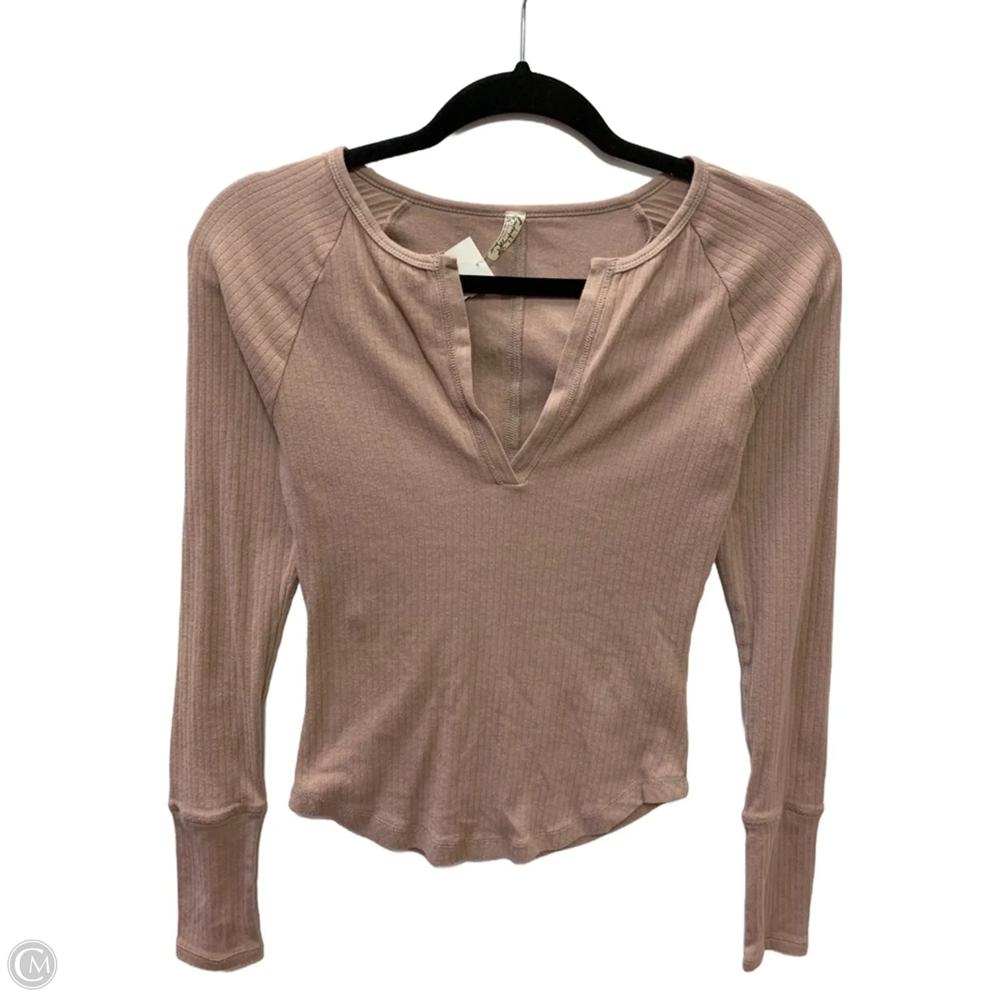 Top Long Sleeve By Free People In Tan, Size: S