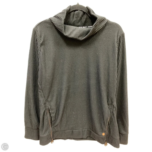 Sweatshirt Collar By Jones New York In Black, Size: 1x