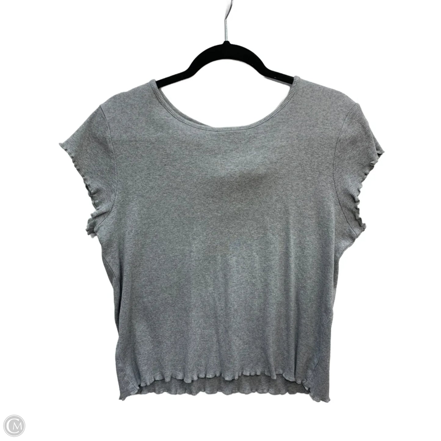 Top Short Sleeve Basic By Arizona In Grey, Size: Xxl