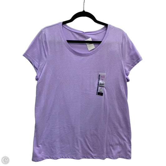 Top Short Sleeve Basic By No Boundaries In Purple, Size: 2x