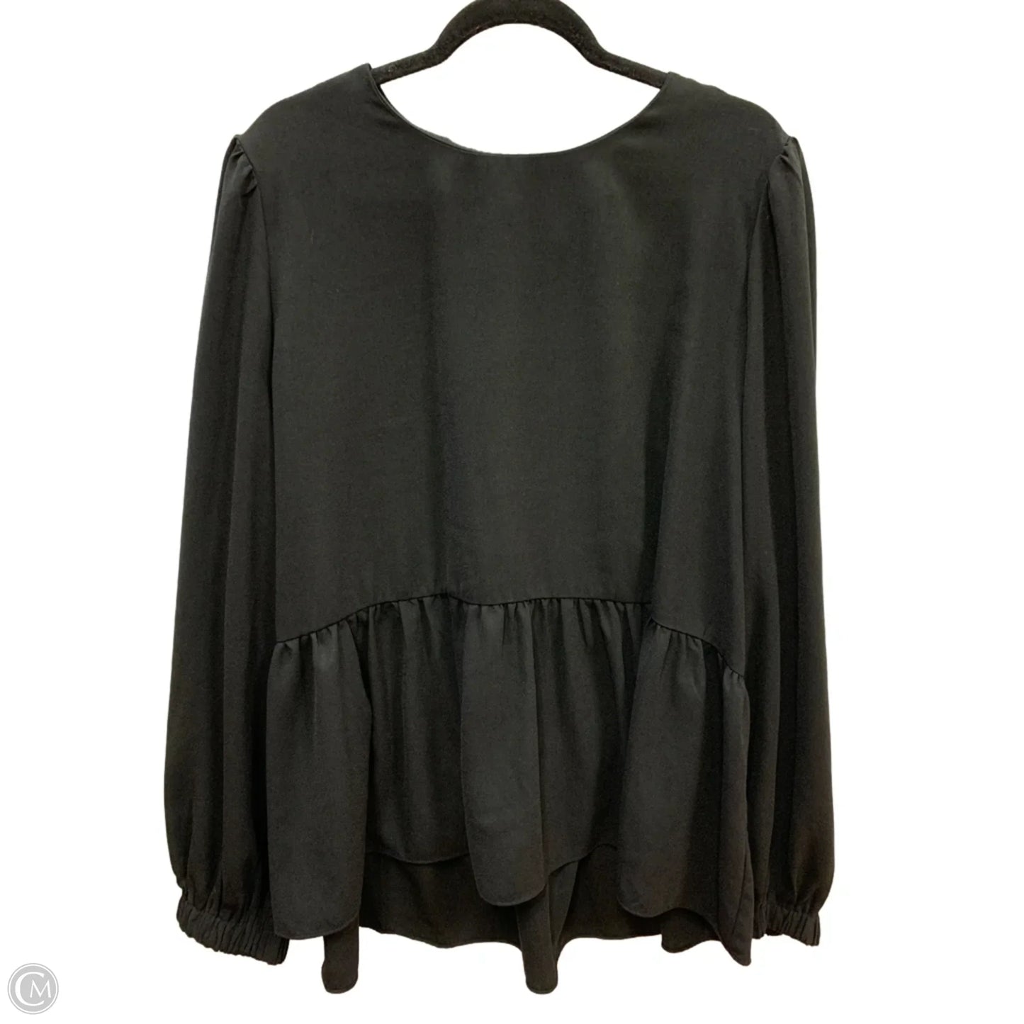 Top Long Sleeve By Pomander Place In Black, Size: 2x