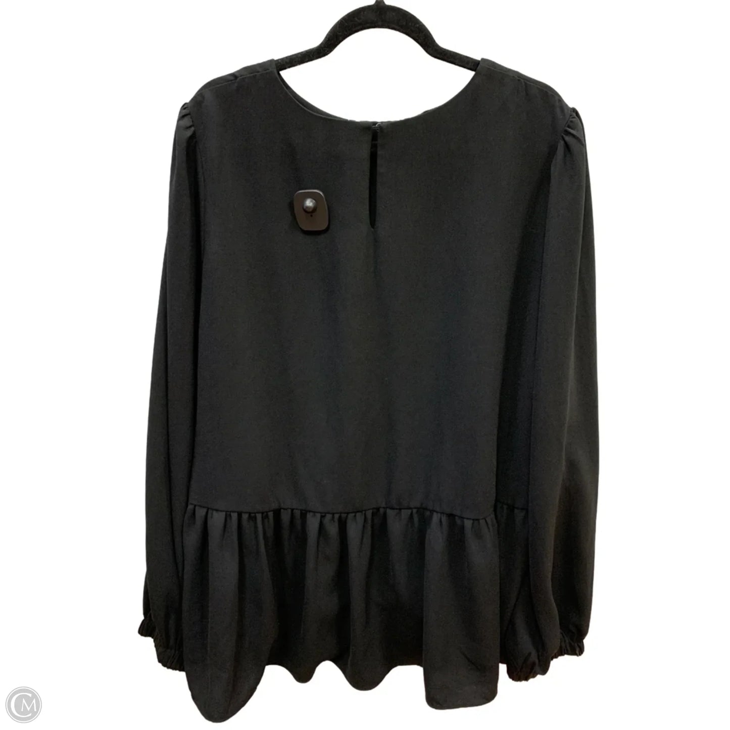 Top Long Sleeve By Pomander Place In Black, Size: 2x