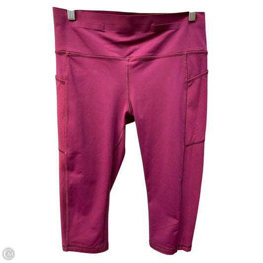 Athletic Capris By Lululemon In Maroon, Size: 10