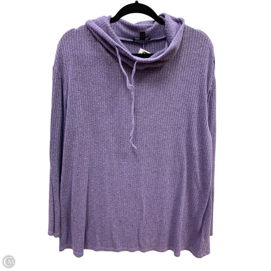 Sweatshirt Collar By Lane Bryant In Purple, Size: 1x