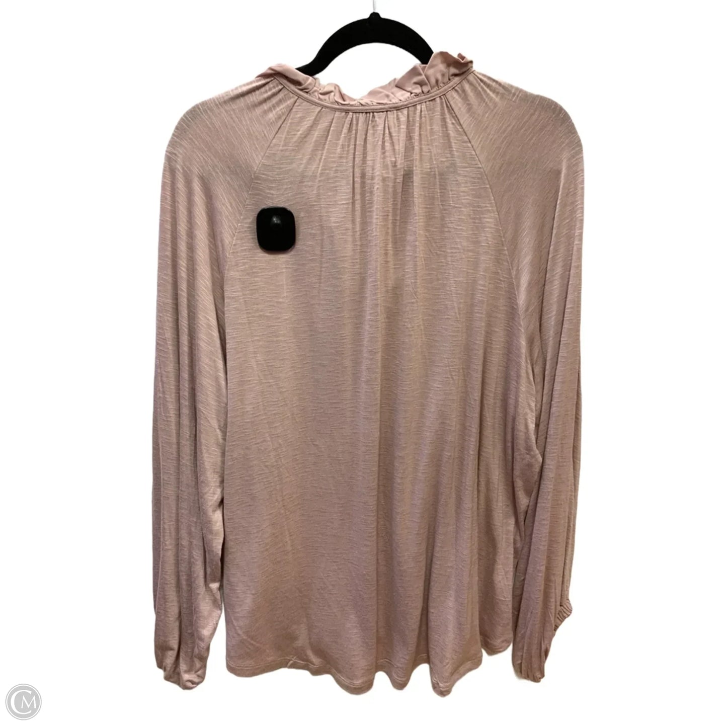 Blouse Long Sleeve By Democracy In Pink, Size: Xl