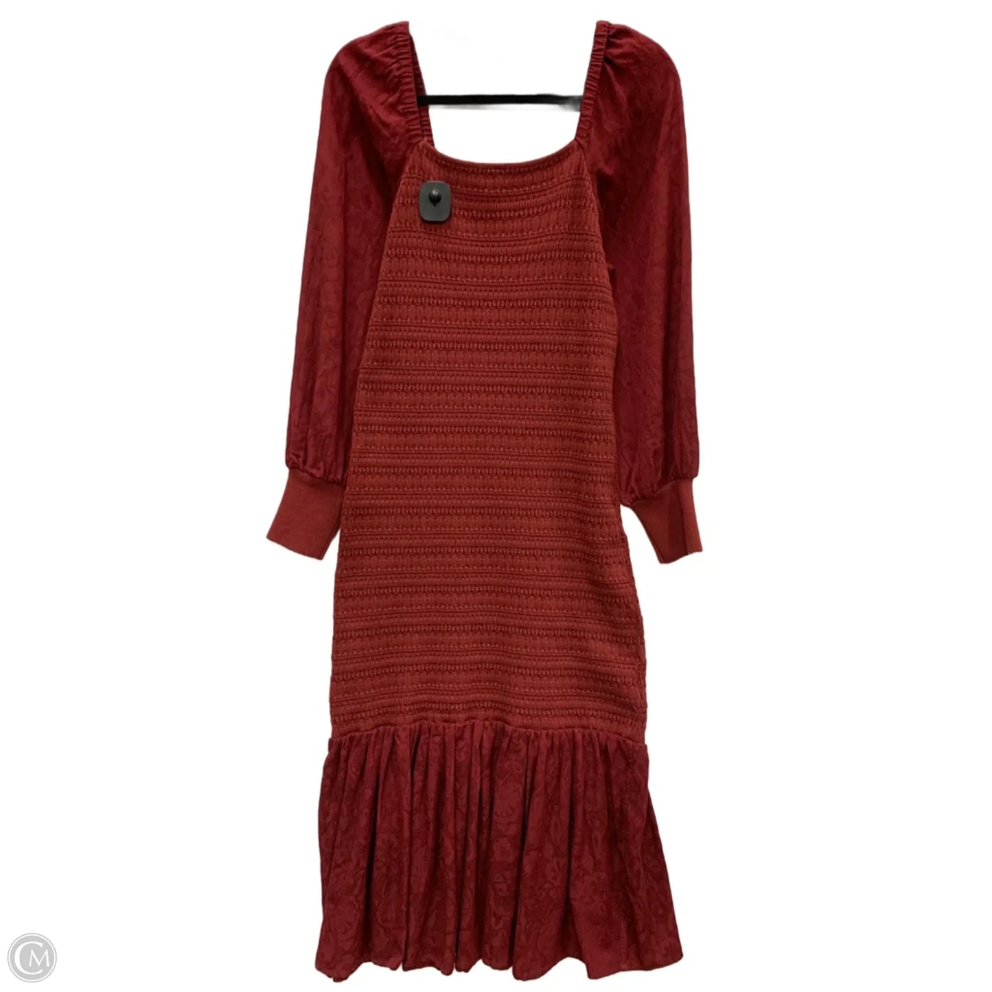 Dress Casual Maxi By Anthropologie In Maroon, Size: L