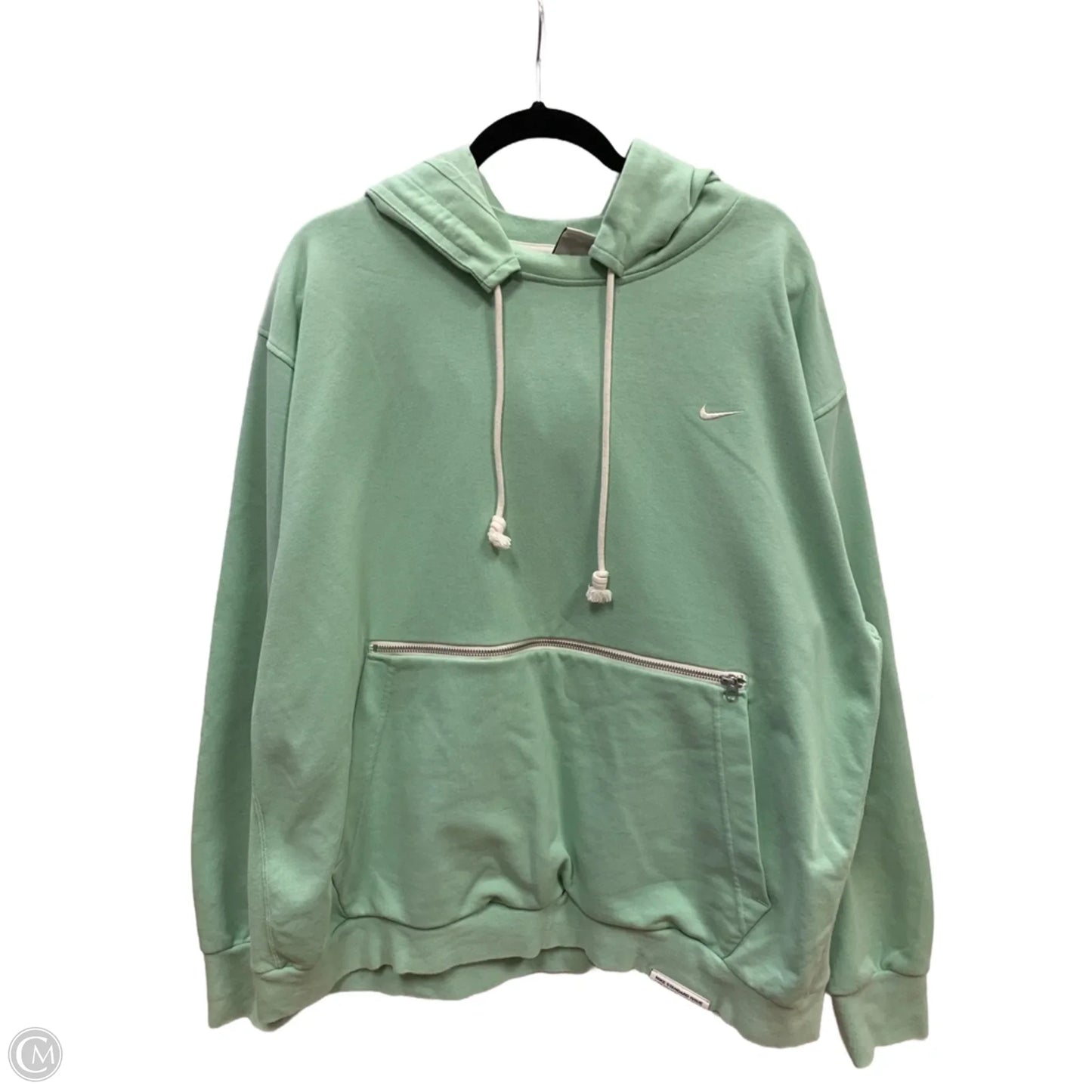 Sweatshirt Hoodie By Nike In Green, Size: Xxl
