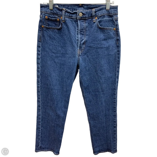 Jeans Straight By Gap In Blue Denim, Size: 10
