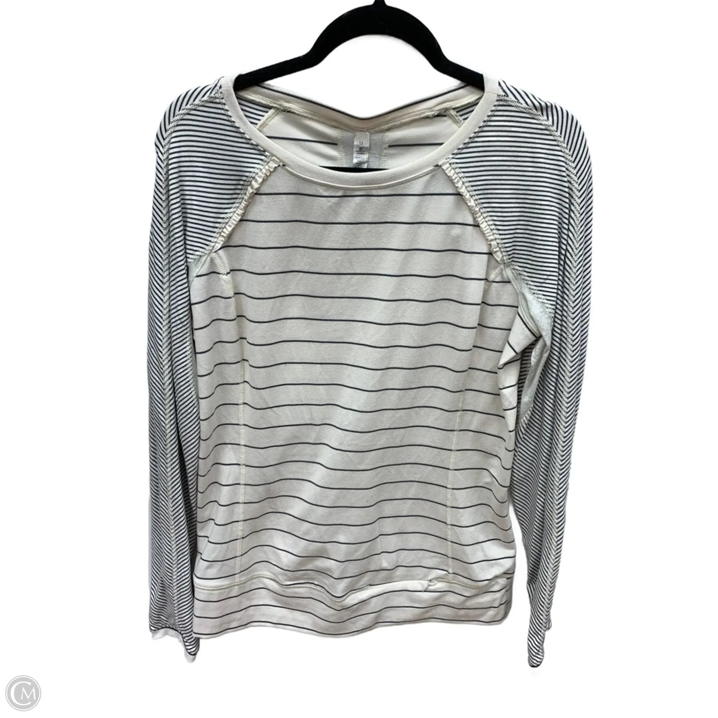 Athletic Top Long Sleeve Crewneck By Lululemon In Cream, Size: 12