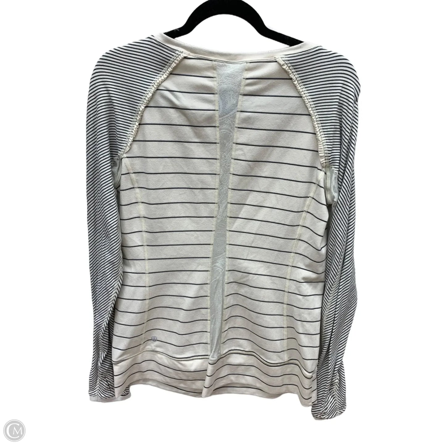 Athletic Top Long Sleeve Crewneck By Lululemon In Cream, Size: 12