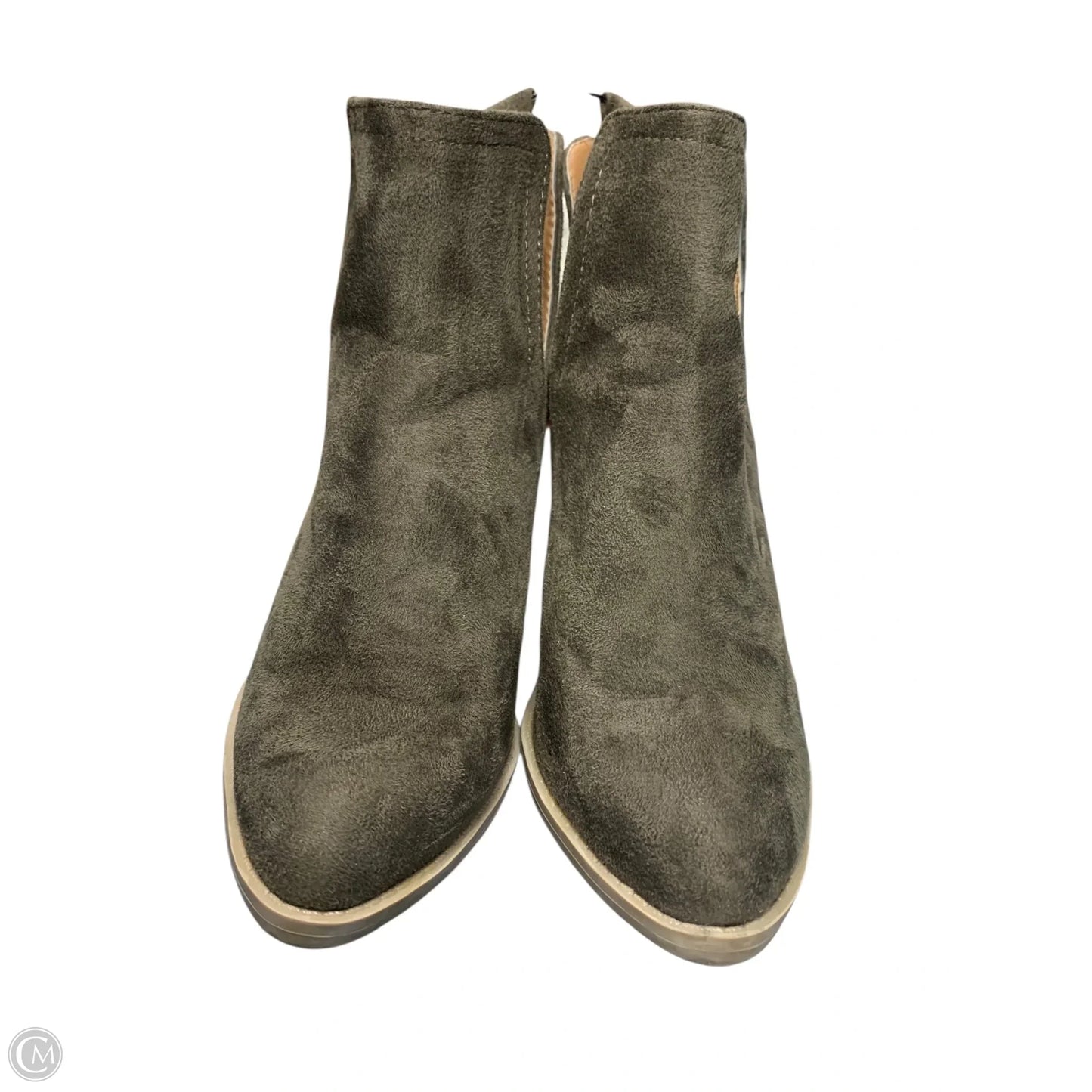 Boots Ankle Heels By Charlotte Russe In Green, Size: 6