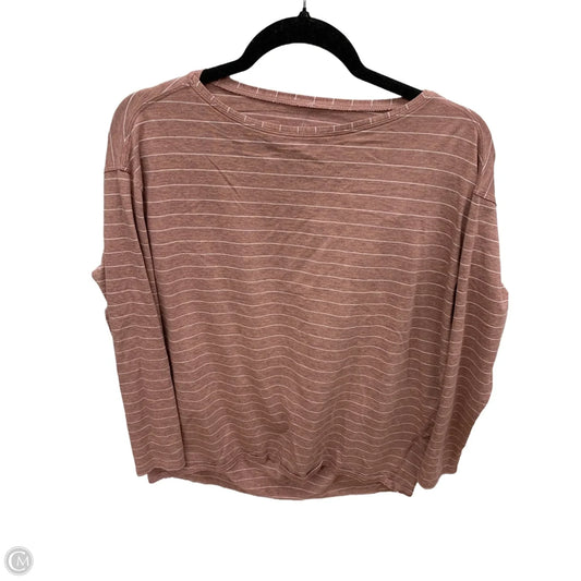 Athletic Top Long Sleeve Crewneck By Lululemon In Pink, Size: L