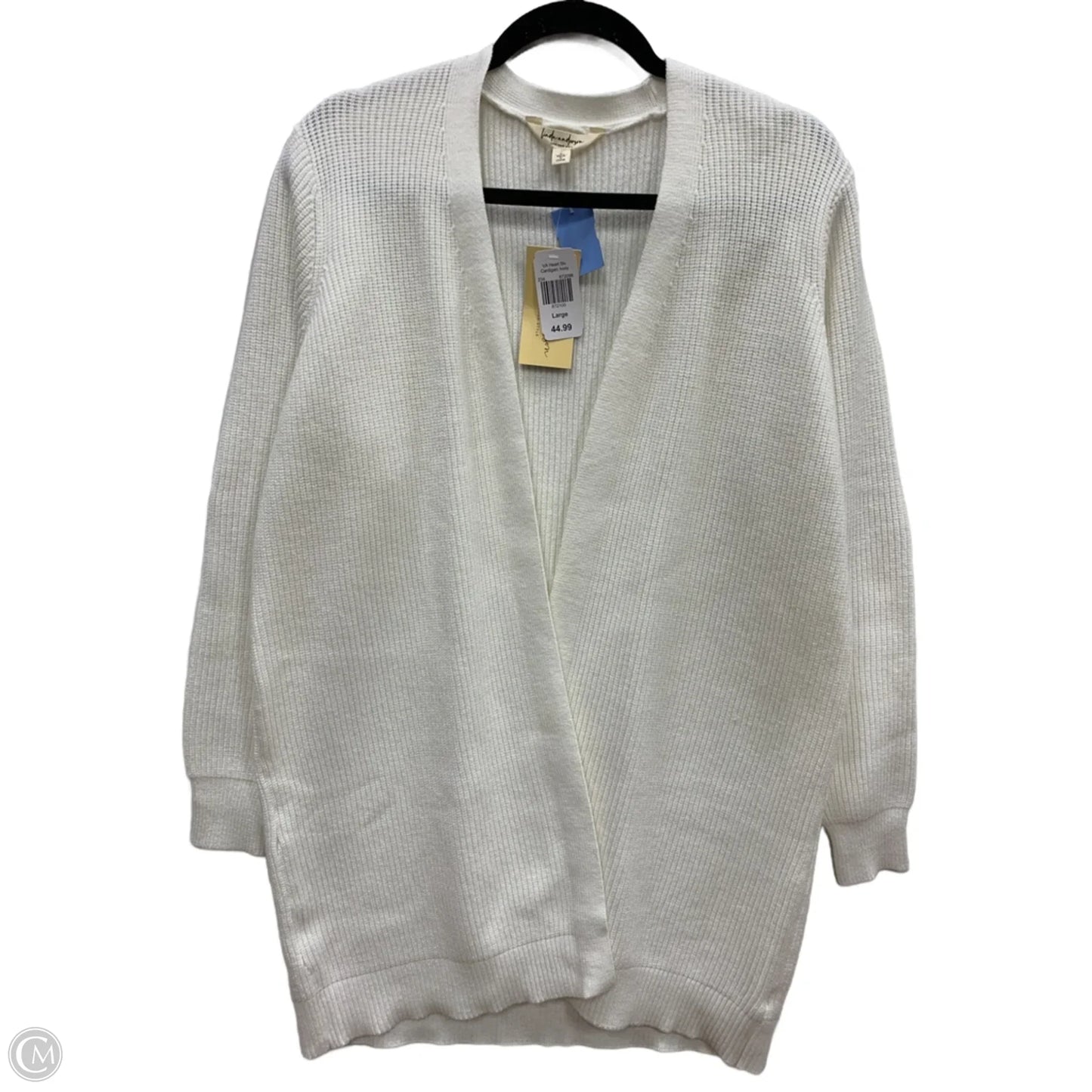 Cardigan By Clothes Mentor In White, Size: L