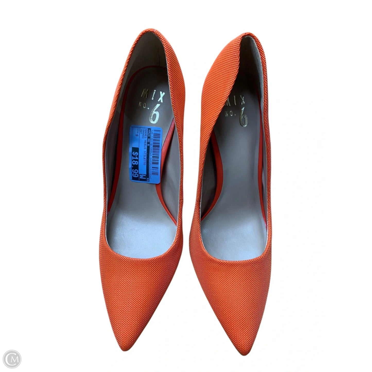 Shoes Heels Stiletto By Mix No 6 In Orange, Size: 9