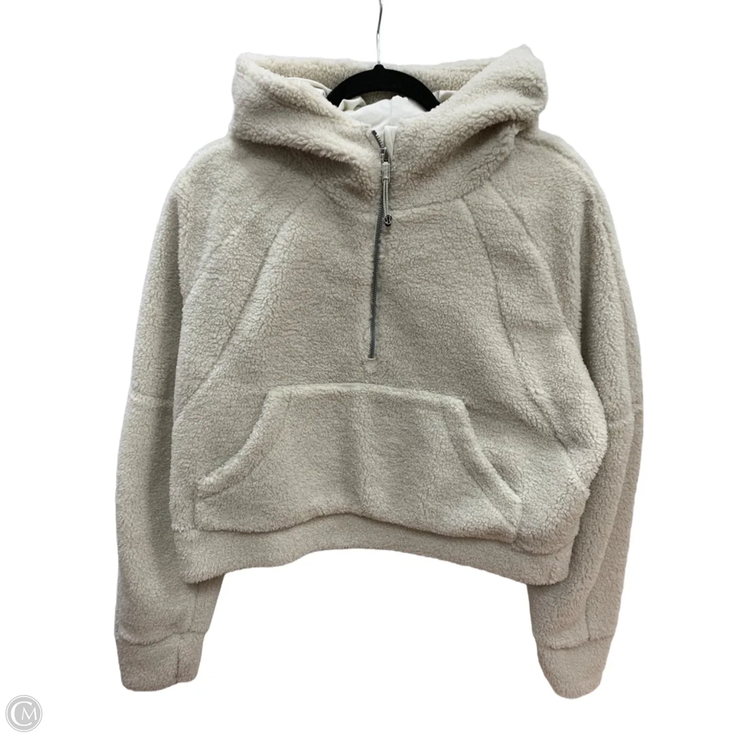 Sweatshirt Hoodie By Lululemon In Cream, Size: 4