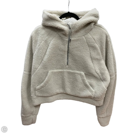 Sweatshirt Hoodie By Lululemon In Cream, Size: 4