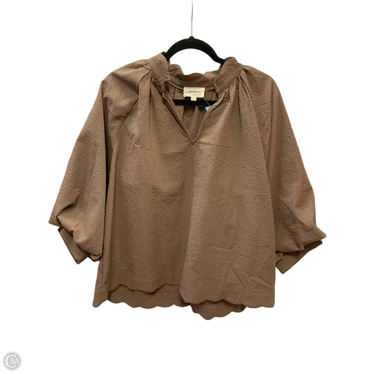 Top Long Sleeve By Umgee In Brown, Size: L