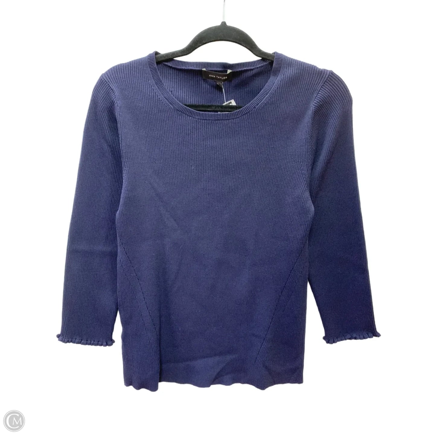 Top Long Sleeve By Ann Taylor In Navy, Size: Xl