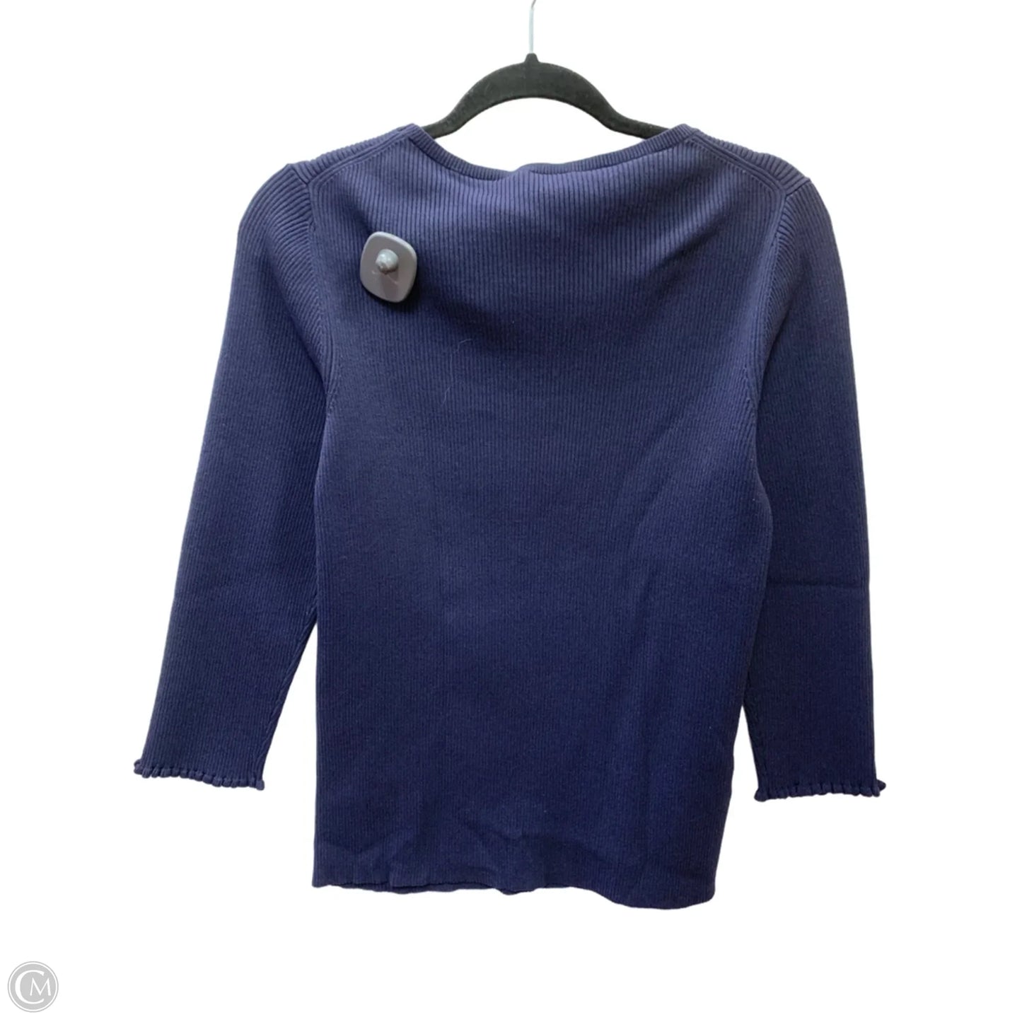 Top Long Sleeve By Ann Taylor In Navy, Size: Xl