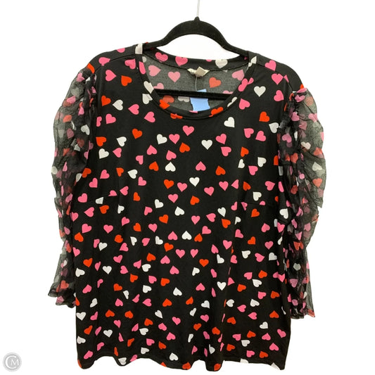 Top Long Sleeve By Cato In Black, Size: 2x