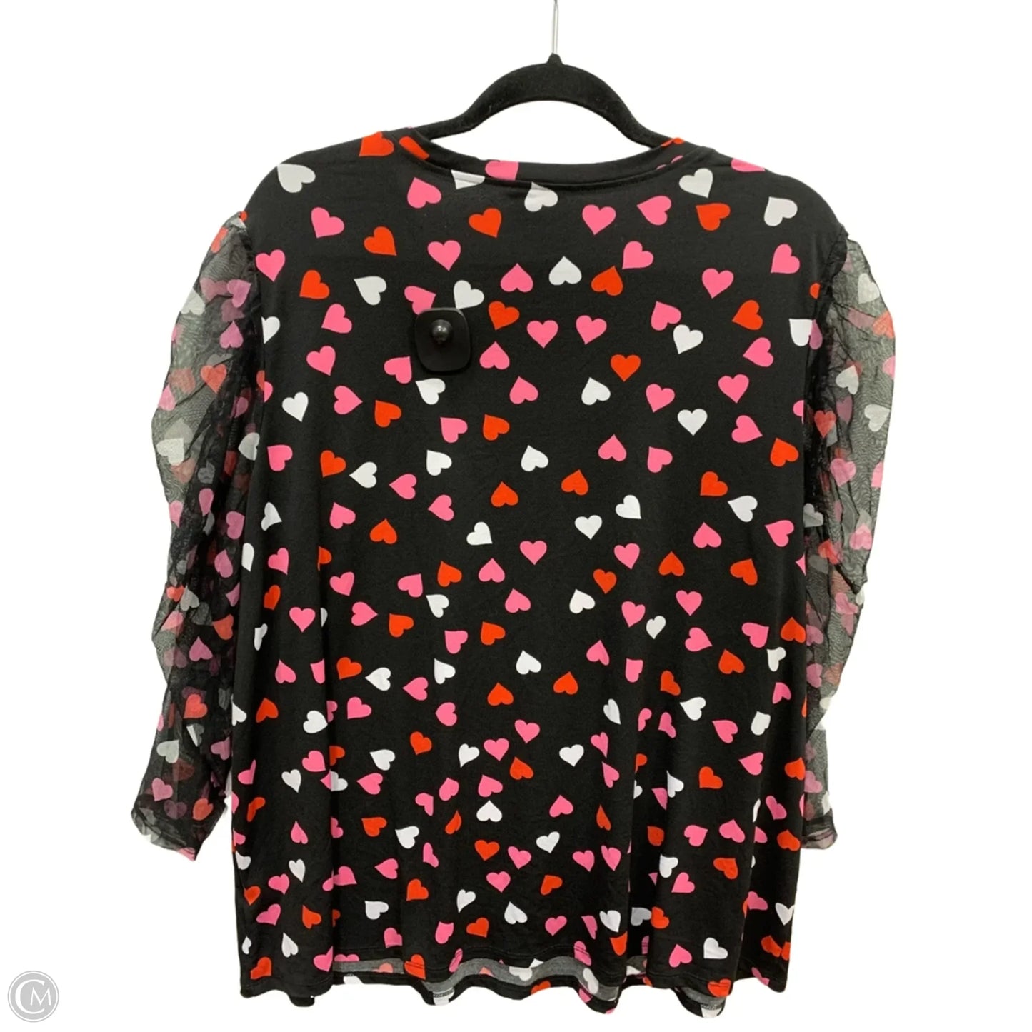 Top Long Sleeve By Cato In Black, Size: 2x