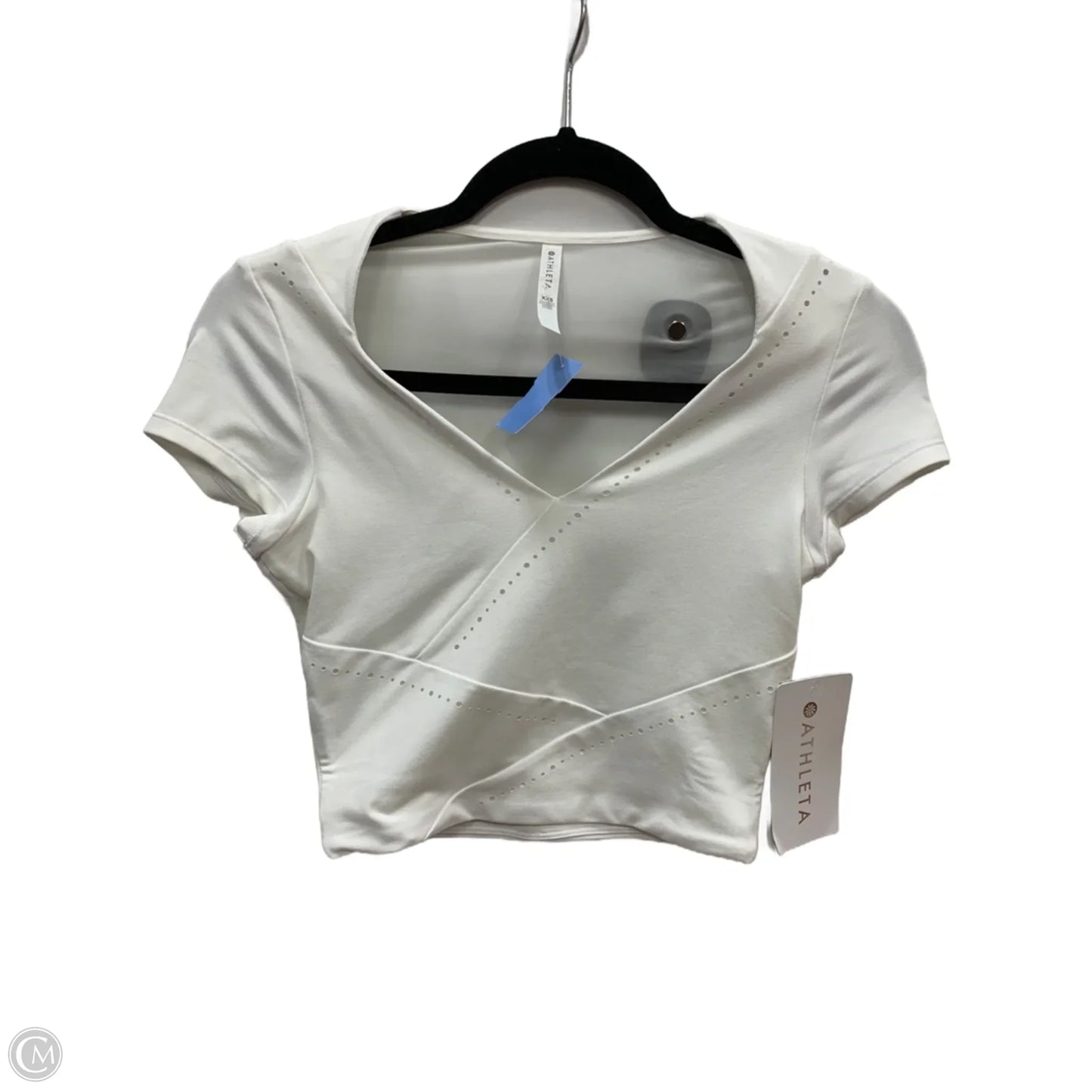 Athletic Top Short Sleeve By Athleta In White, Size: Xxs