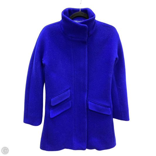 Coat Wool By J. Crew In Blue, Size: 0
