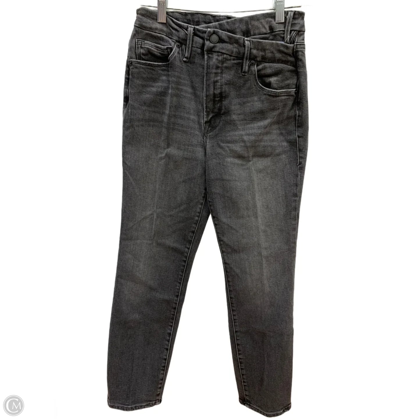 Jeans Straight By Good American In Grey Denim, Size: 4