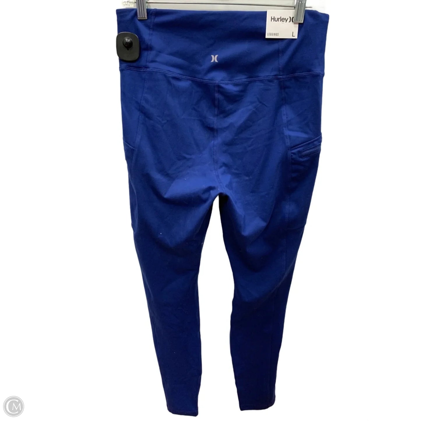 Athletic Leggings By Hurley In Blue, Size: L