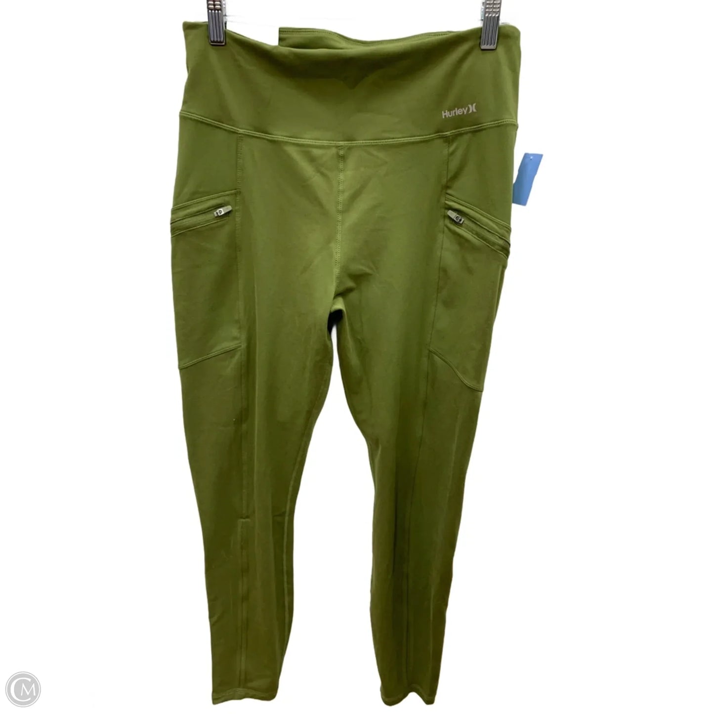 Athletic Leggings By Hurley In Green, Size: L