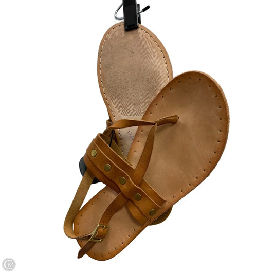 Sandals Designer By Frye In Brown, Size: 10