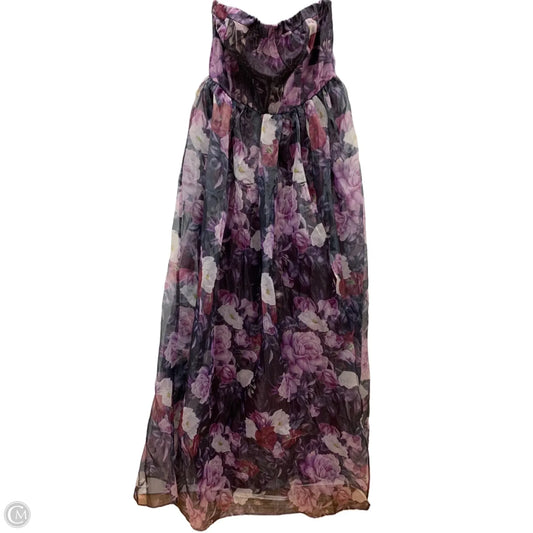 Dress Party Long By Lulus In Floral Print, Size: M