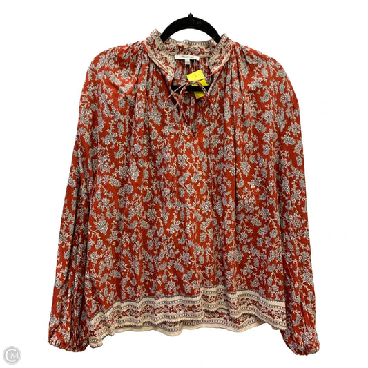 Top Long Sleeve By Madewell In Paisley Print, Size: L