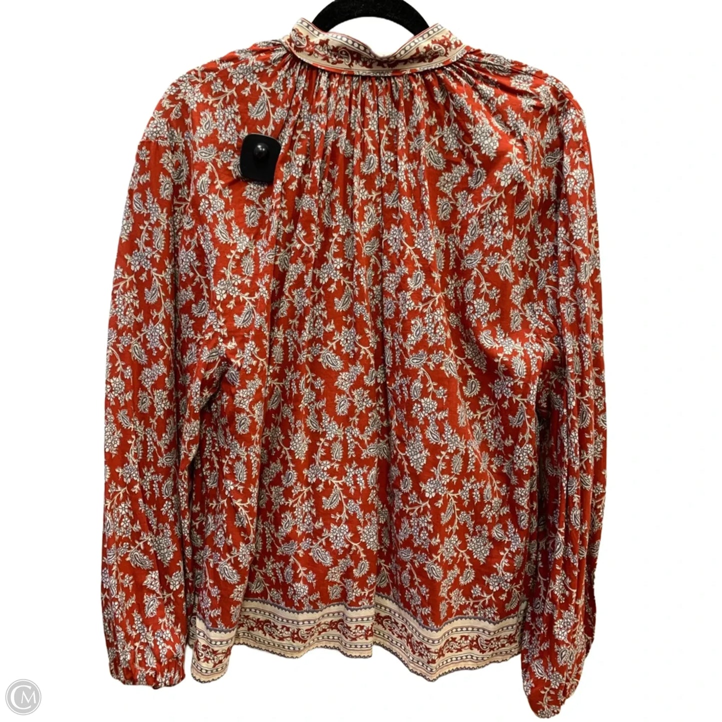 Top Long Sleeve By Madewell In Paisley Print, Size: L