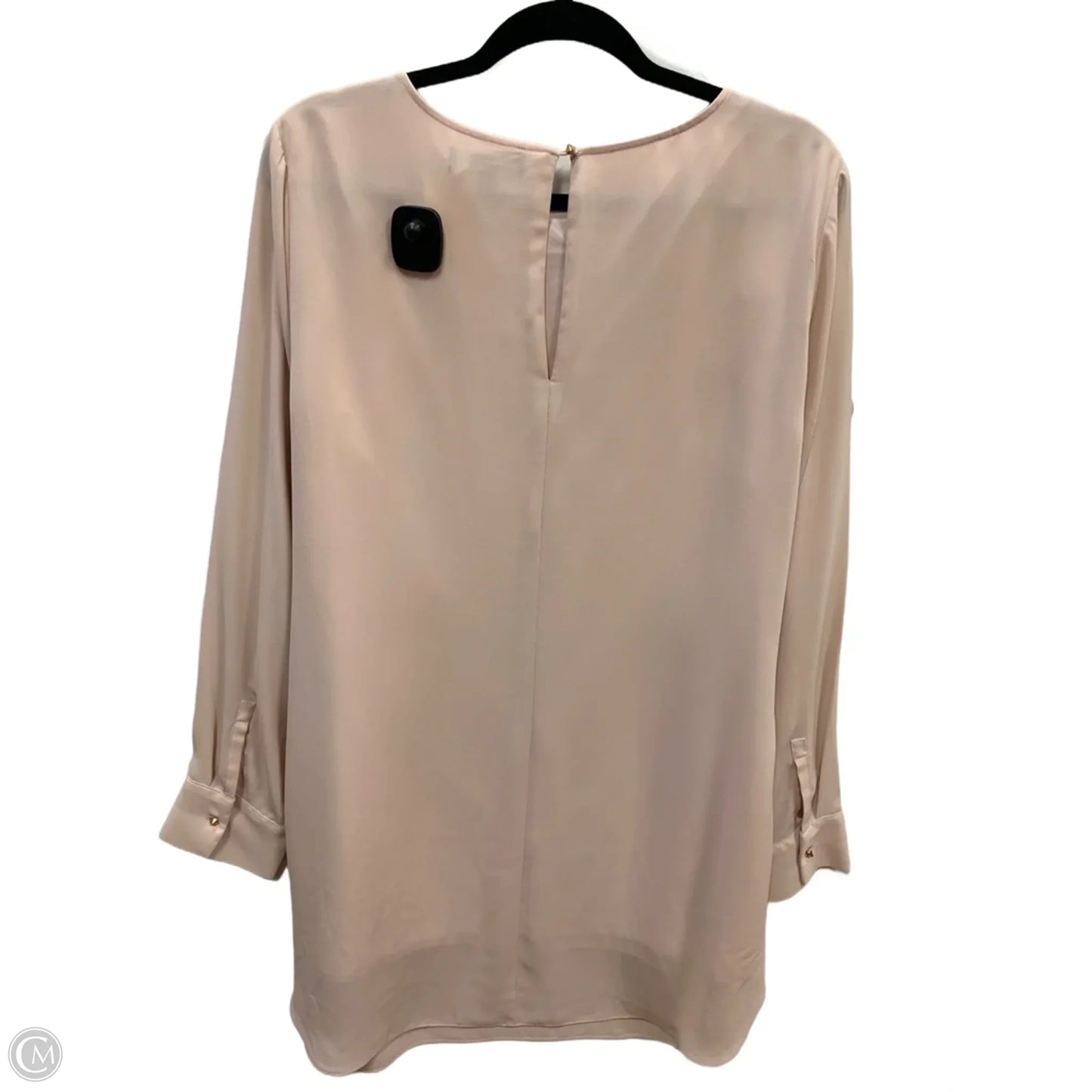 Blouse Long Sleeve By Banana Republic In Pink, Size: 16