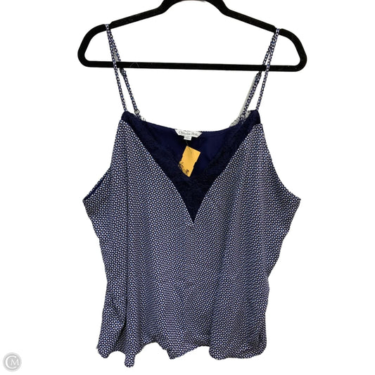 Blouse Sleeveless By Ophelia Roe In Navy, Size: 2x