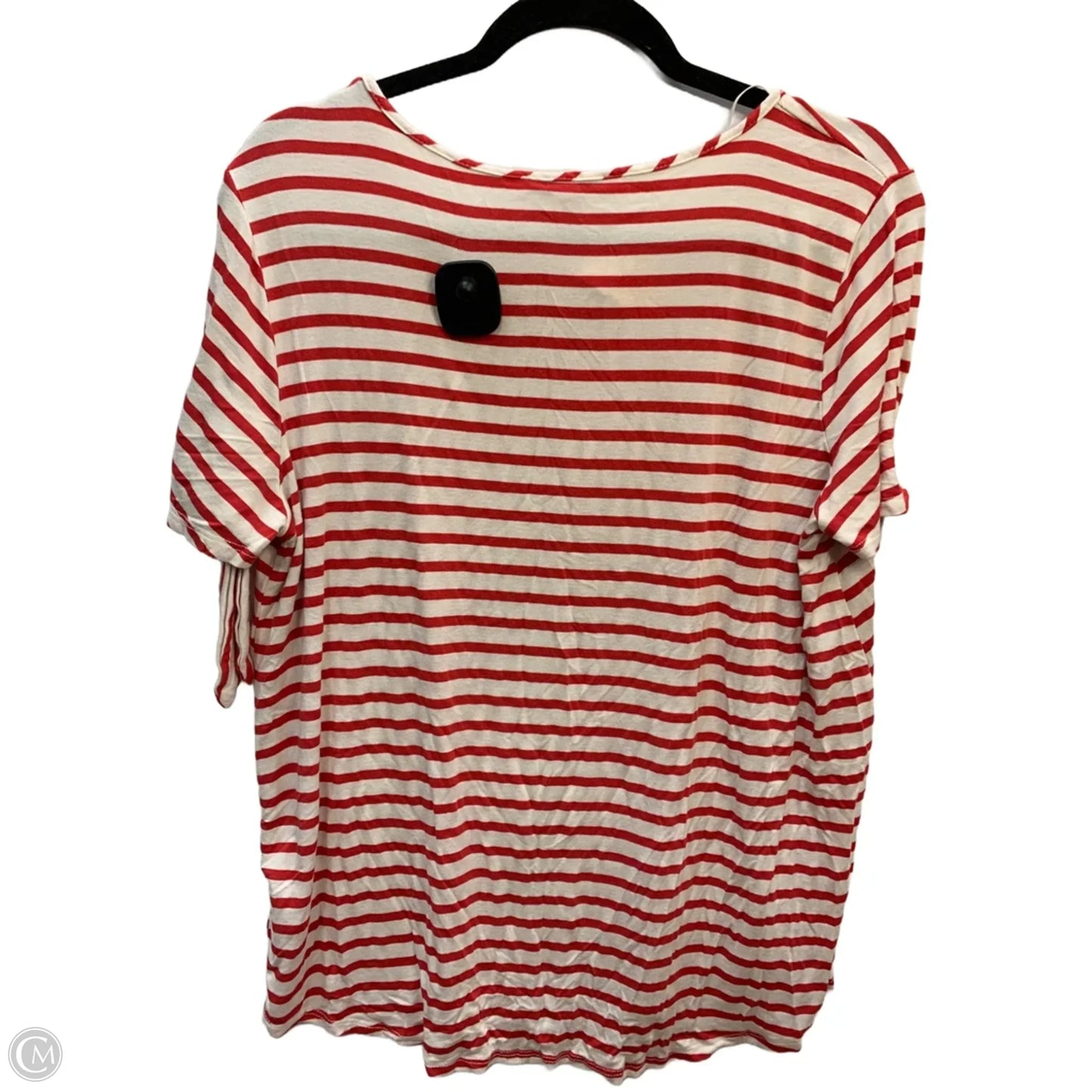 Top Short Sleeve By Green Envelope In Striped Pattern, Size: 1x