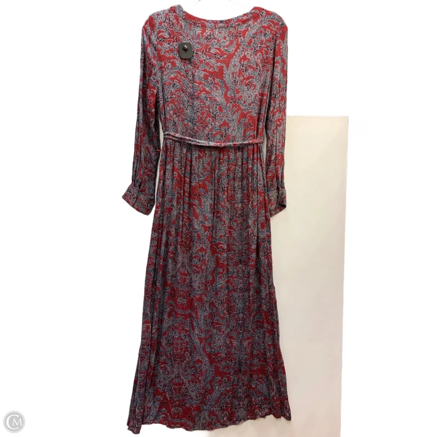 Dress Casual Maxi By Lucky Brand In Blue & Red, Size: L