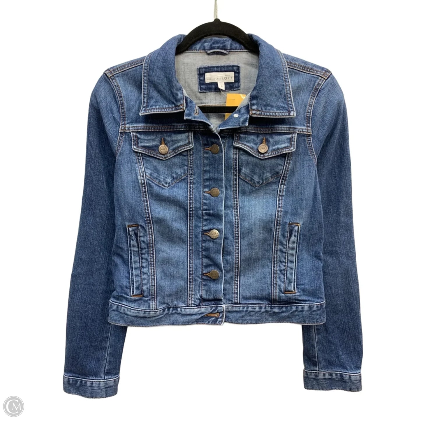 Jacket Denim By Loft In Blue Denim, Size: S