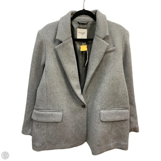 Coat Peacoat By Abercrombie And Fitch In Grey, Size: Xl