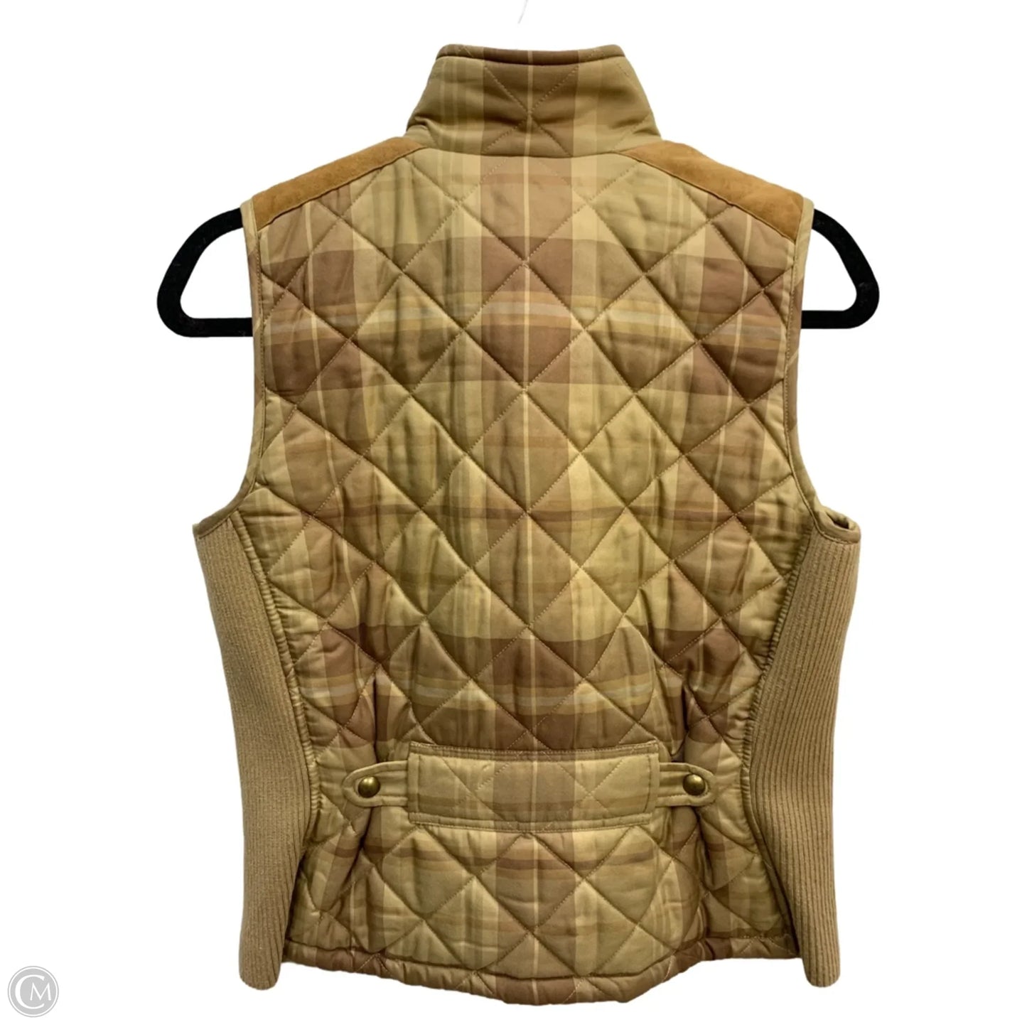Vest Puffer & Quilted By Lauren By Ralph Lauren In Tan, Size: S