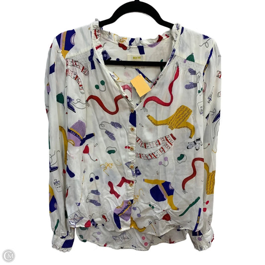 Top Long Sleeve By Maeve In Multi-colored, Size: 6
