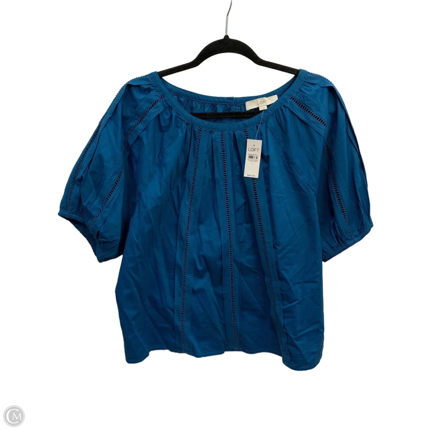 Top Short Sleeve By Loft In Teal, Size: L