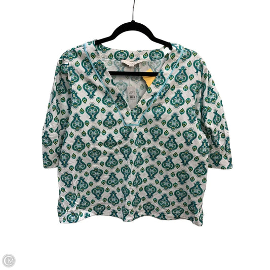 Top Short Sleeve By Loft In Paisley Print, Size: L