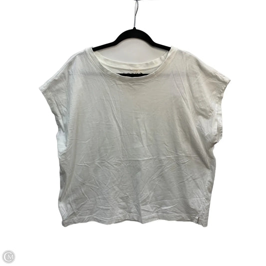 Top Short Sleeve By Loft In White, Size: Xl