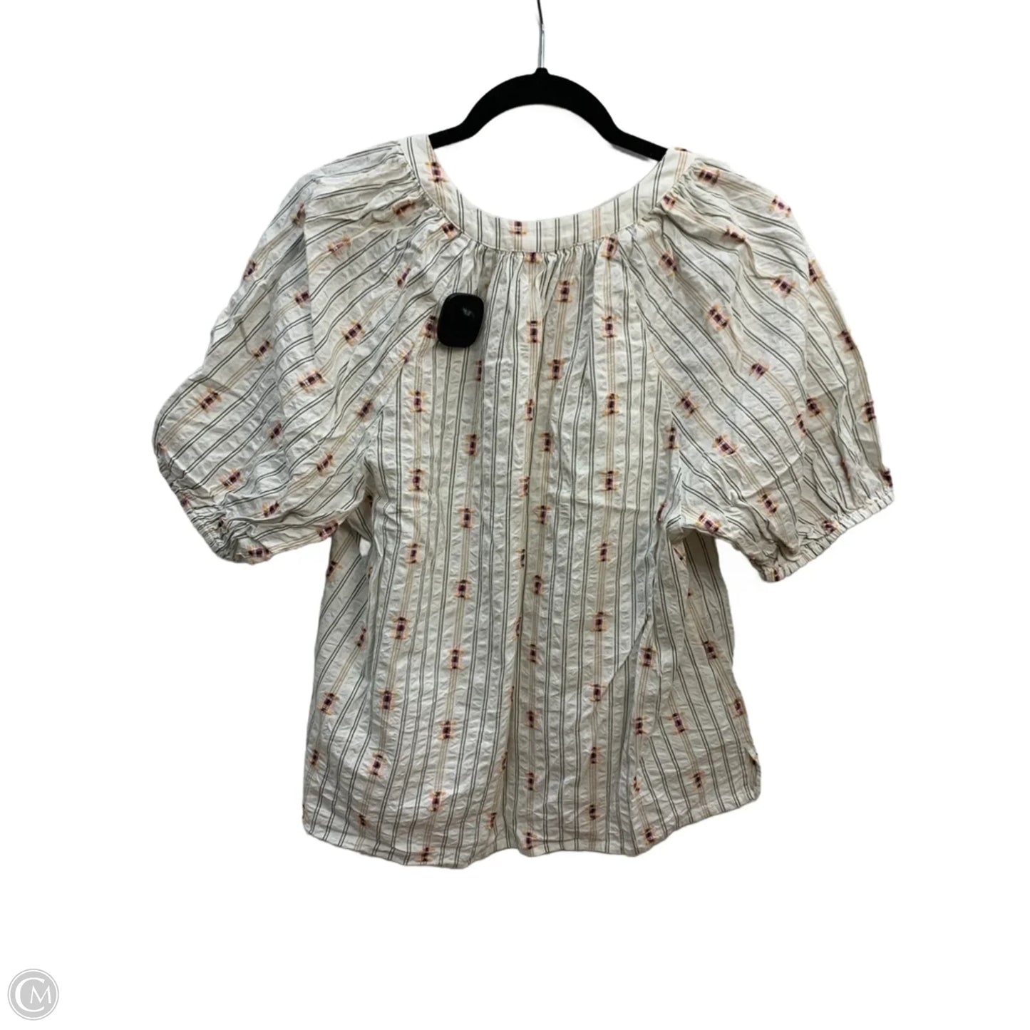 Top Short Sleeve By Loft In Striped Pattern, Size: Xl